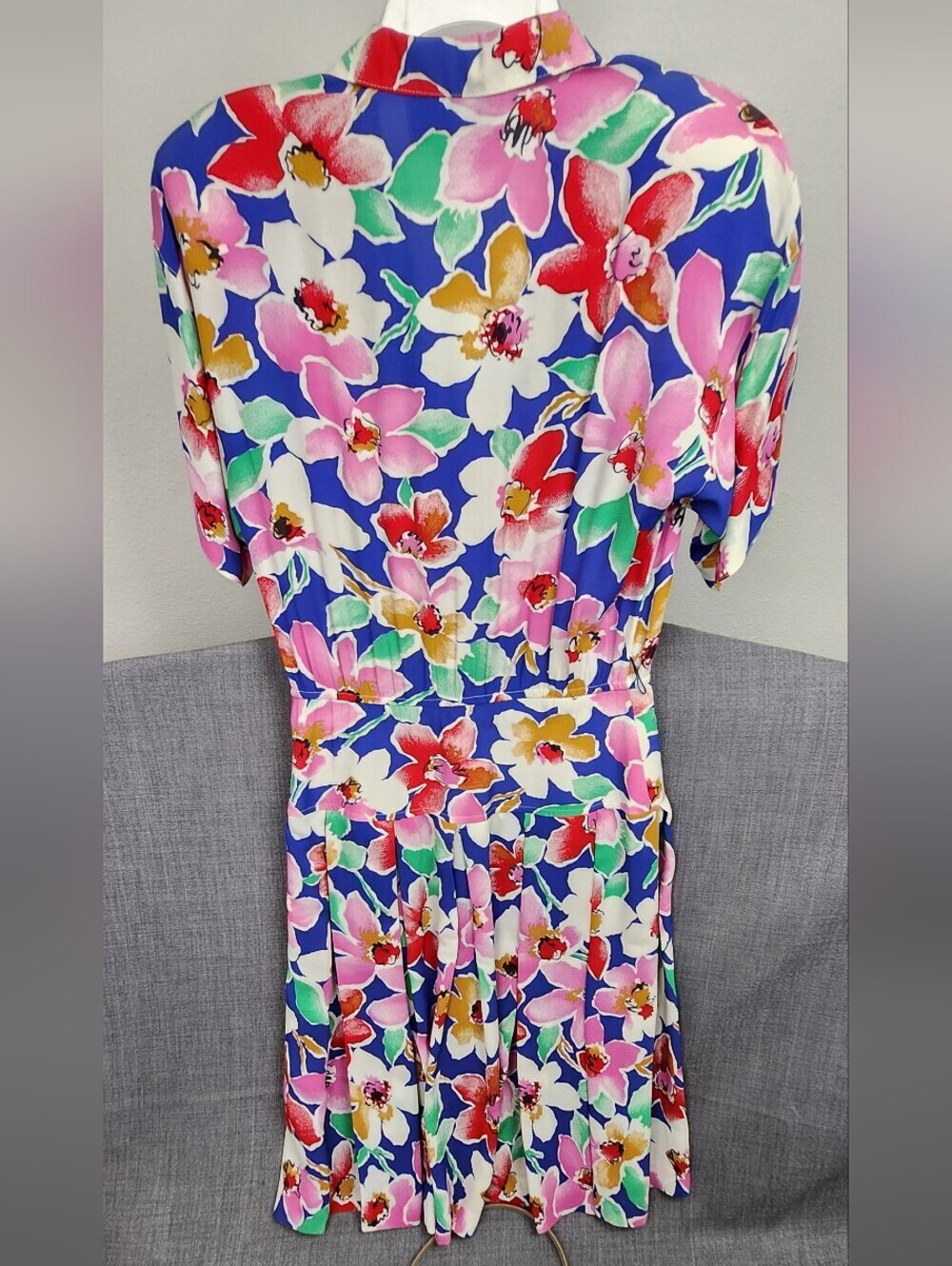 Vintage USA Union Made Donna Morgan Floral Dress. 7/8 - Picture 4 of 10